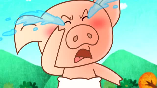 猪小胖想随地大小便,可可让他去公厕上,小事也要讲文明