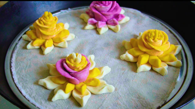 莲花馒头新做法,逢年过节必不可少,寓意好,真喜庆