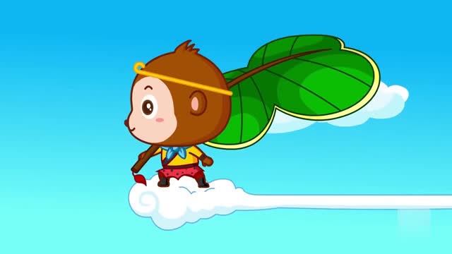 《宝宝巴士》孙悟空用芭蕉扇把大火都扑灭了,真厉害!