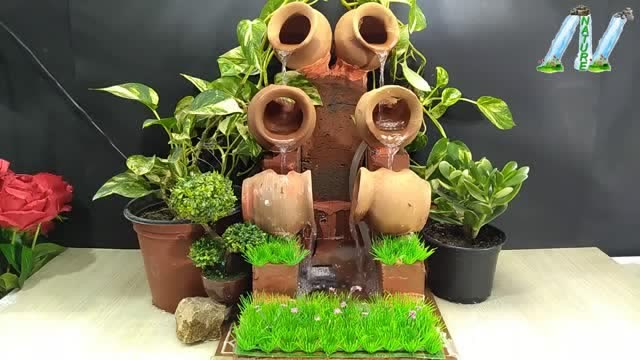 有趣的陶罐喷泉制作!