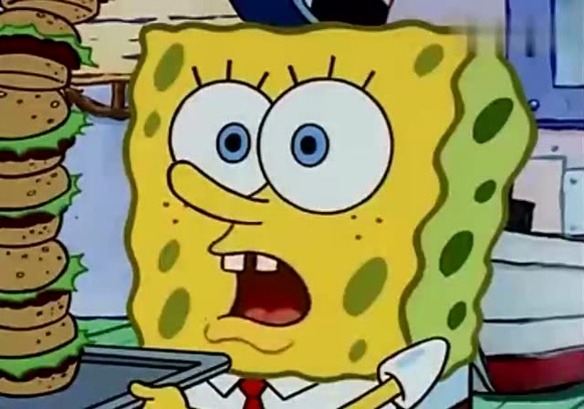 海绵宝宝练习跆拳道精神失常,把顾客拍在地板下面