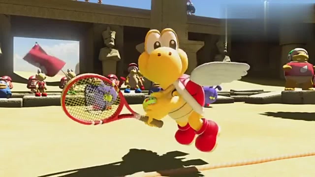 裁判它飞起犯规了!《马里奥网球aces》飞行啪嗒龟预告片