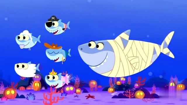 趣味早教儿歌,鲨鱼宝宝和鲨鱼妈妈