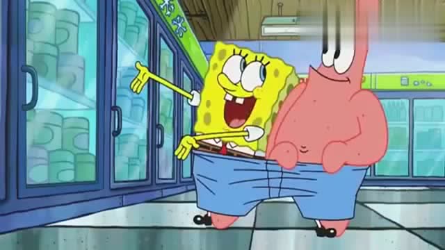 《海绵宝宝》海绵宝宝和派大星同穿一条裤子,走路时总会摔倒!