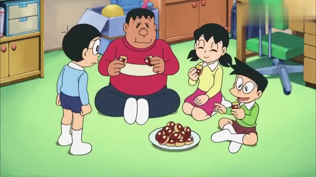 哆啦a梦:大雄请大家吃东西,吃到最后都没有把东西给吃完