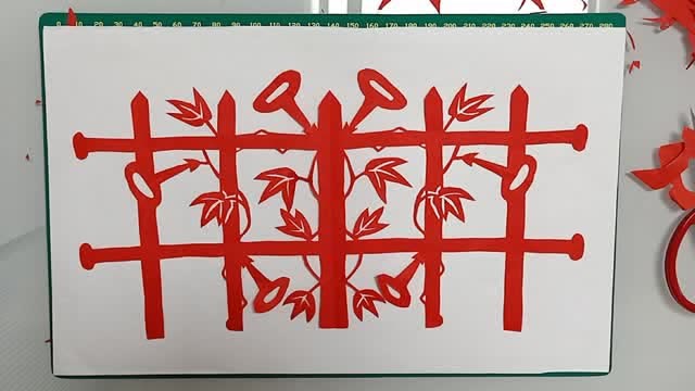 侗家妹手工,院墙栅栏,儿童剪纸好看易学