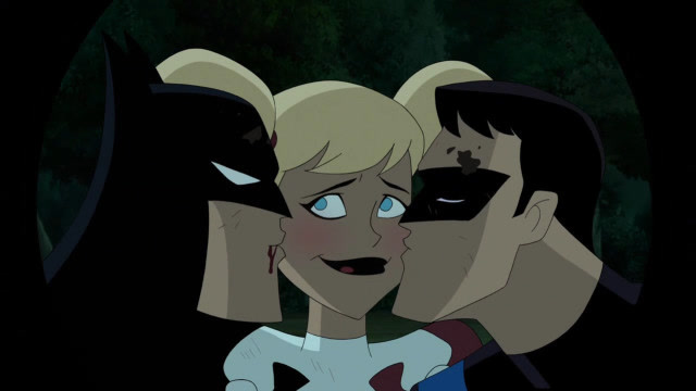 小丑女想出对付植物大师的办法,蝙蝠侠立马给出一个亲吻