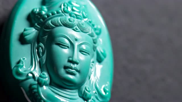 玉弘兴 卫款 绿松石 观音相