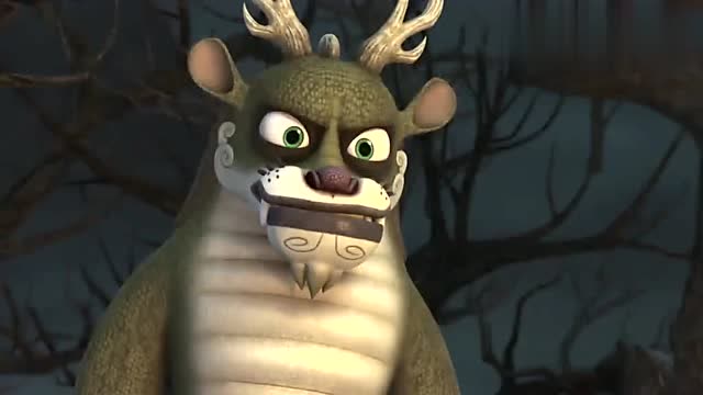 功夫熊猫:神龙大侠找到了传说中的麒麟,麒麟竟然能穿石而入!