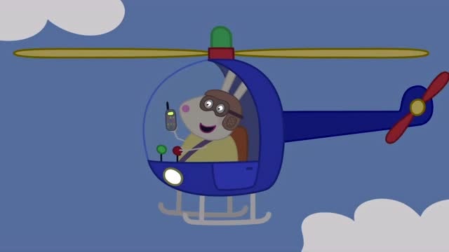 兔小姐在夜间也要开着直升飞机进行工作,她可真爱岗敬业