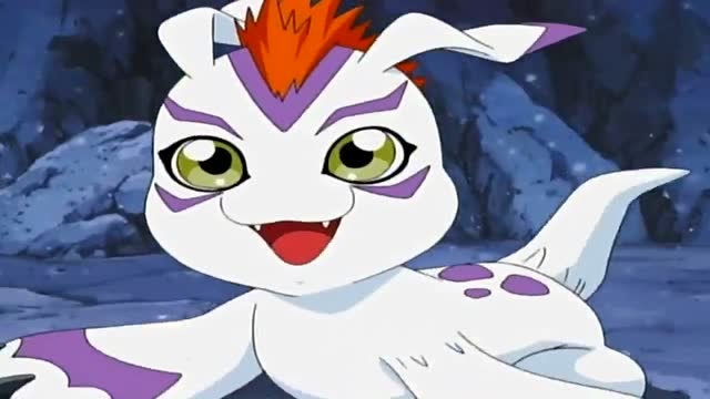 数码宝贝:独角兽在安静的喝水,从天上忽然降下黑色的齿轮