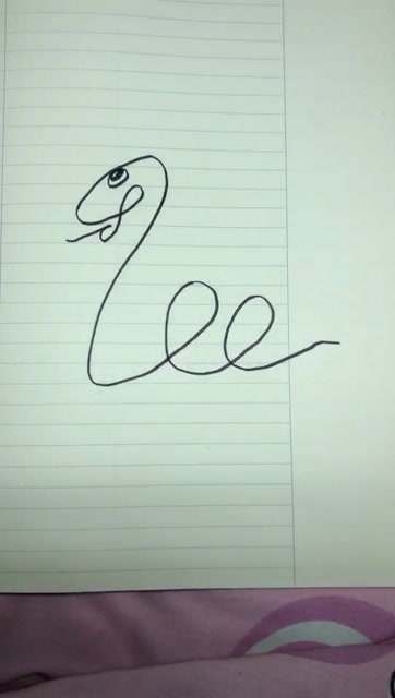 简笔画教学一笔教你画蛇