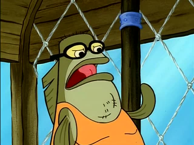 海绵宝宝:海霸王来吃蟹黄堡,海绵宝宝很紧张!