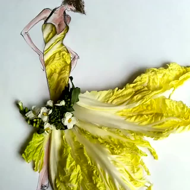 用蔬菜当衣服穿!这点子也是很奇特