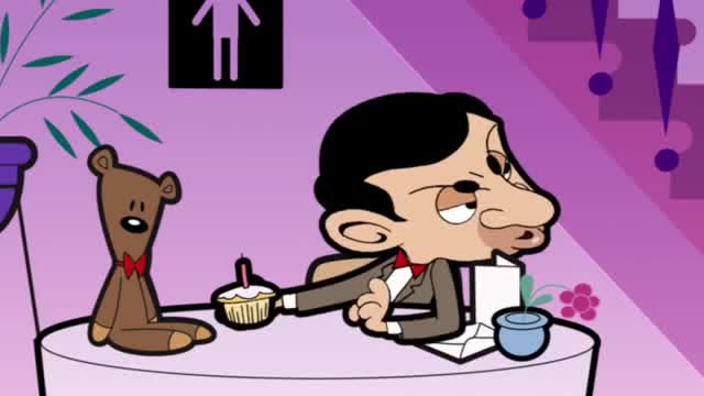 憨豆先生:憨豆打算用火柴点燃生日蜡烛,却不小心将泰迪烧着