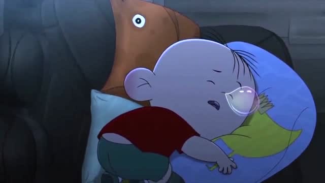 大耳朵图图:图图在车后座睡觉,然后爸爸就对妈妈深情表白,肉麻