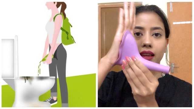 女人也能站着小便美国发明用起来真舒服贴着身体放就行了