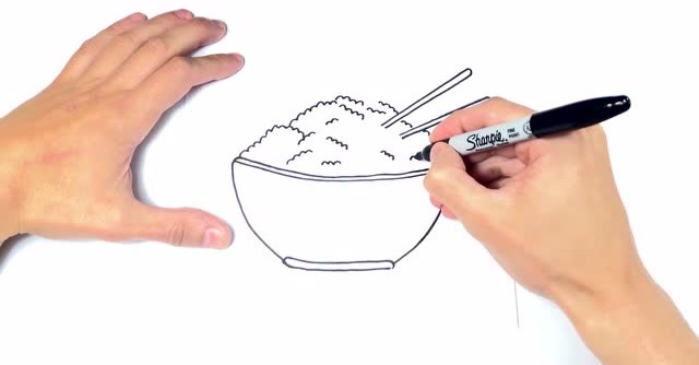 儿童简笔画;如何画稻米一步一步绘图