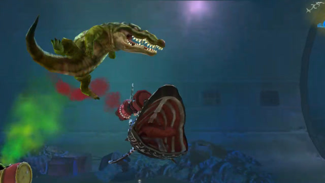 饥饿鲨世界:蛇形姥鲨的大嘴巴,真的适合用来吃鳄鱼吗?