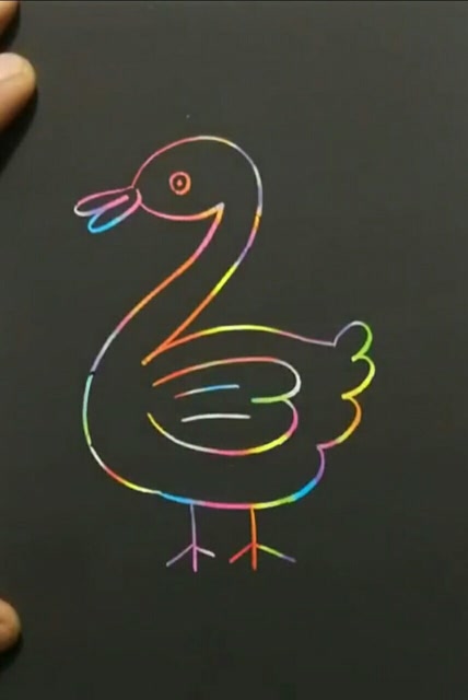 用数字2和3画的鸭子,一学就会的简笔画