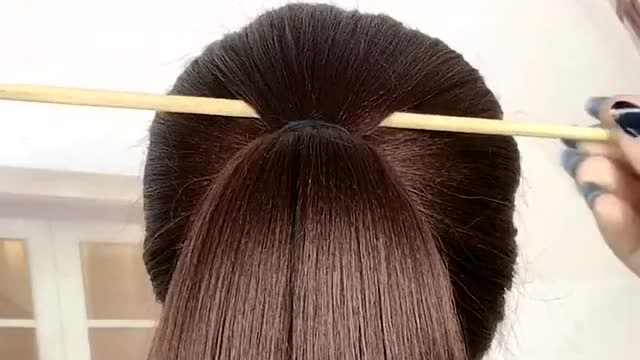 只需一根筷子教你轻松盘发,真是太美了!