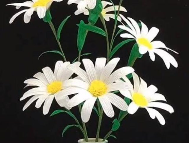 皱纹纸制作的菊花,摆在家里太好看了,简单又好看!