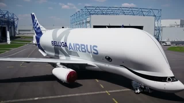 丑萌的空客,超级大白鲨beluga xl,可载重70吨
