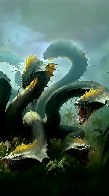 九首蛇神的山海经异兽你见过么