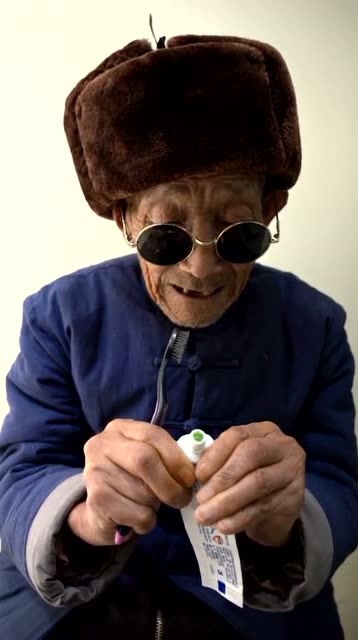 说大爷有钱吧,牙膏没了也舍不得买新的,说他没钱吧,他用压路机挤牙膏!