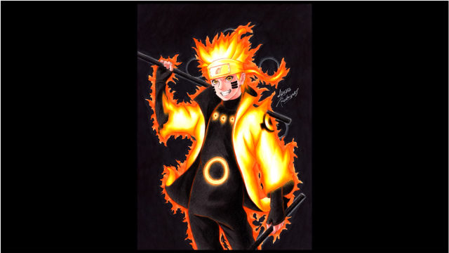 57.5小时手绘漩涡鸣人最帅气六道仙人模