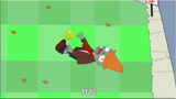 植物大战僵尸搞笑动画：路障僵尸360°托马斯旋转踢飞豌豆球