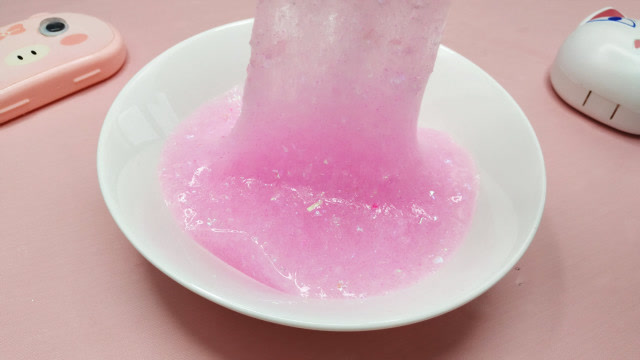 手把手教你在家diy梦幻粉色仙女泥,无硼砂手感q弹好玩,成功率高