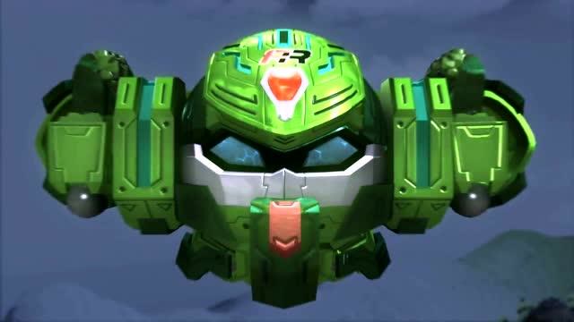 果宝特攻:小果战宝升级后好厉害,打跑忍者分分钟的事,太强了!