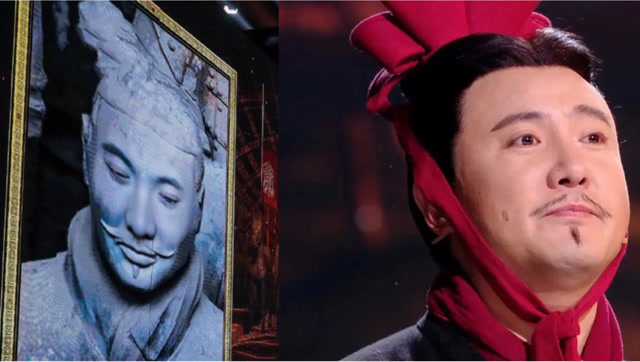 沈腾撞脸兵马俑,不能说像,只能说一毛一样