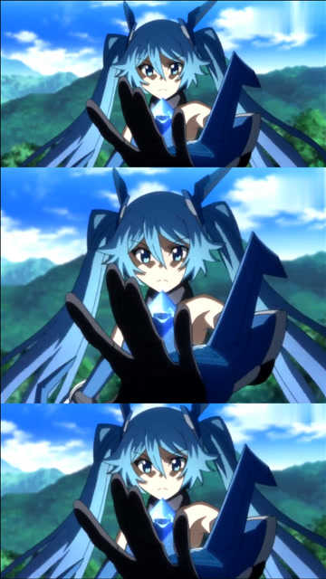 蓝色双马尾永远的神,瞬间斩杀敌人,好帅啊