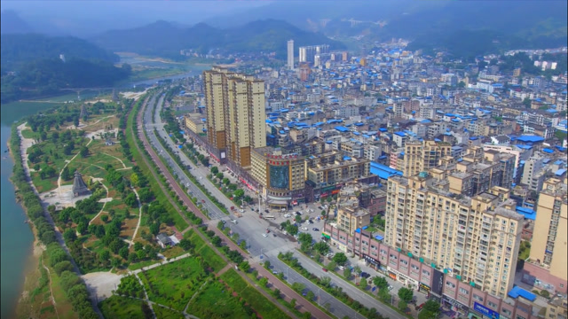 航拍贵州榕江县城全景,这里高楼真的很多,很具有发展潜力的城市