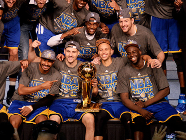 【回放】2015nba总冠军勇士队颁奖仪式全程