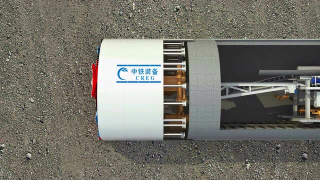 世界首台马蹄形盾构机"蒙华号"技术工艺动画演示