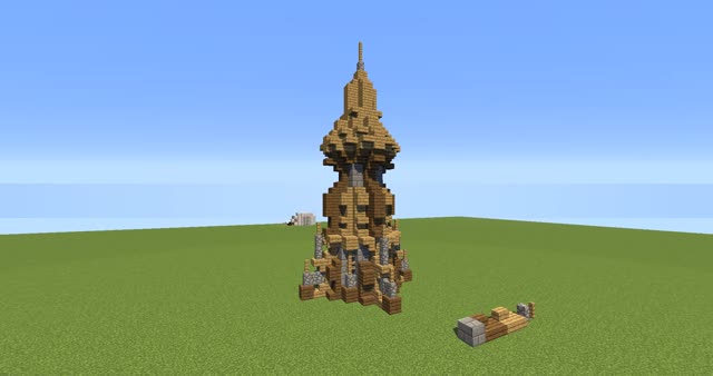 minecraft我的世界建筑教学-魔幻塔-皮蛋