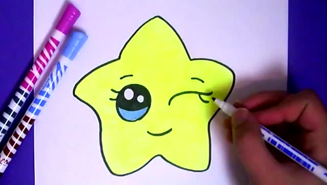 八点画画:如何画一个可爱的星星