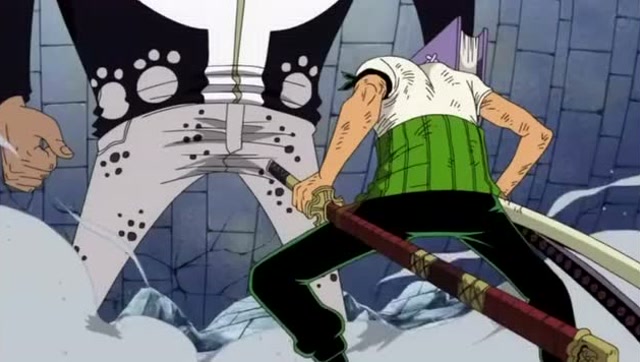 《海贼王》 索隆vs暴君熊,哎,被虐的牙花都漏出来了