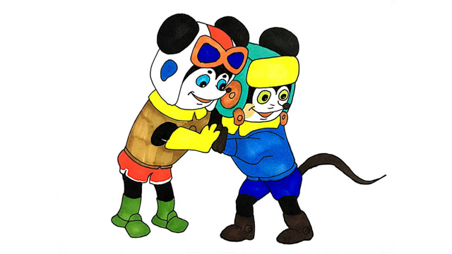 亲子互动画画,回忆经典国产人物舒克贝塔,给它们涂上颜色