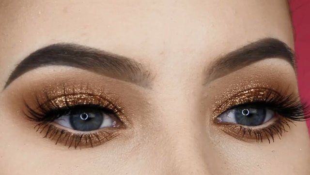 高端大气的金色眼妆,迷人不止一点点