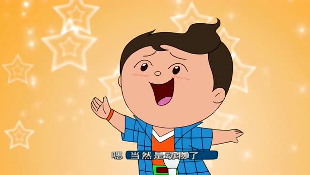 壮壮哥哥告诉图图和小美生物角不止植物还要有动物