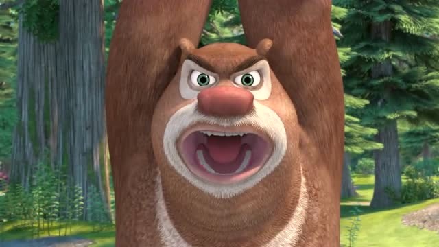 树林里有太多蚊子,咬的熊大发出怒吼