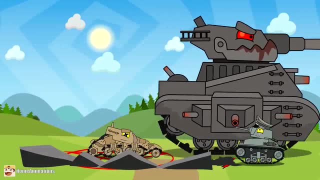 坦克世界动画,德国的超重型战车——e100wt,对付坦克不在话下