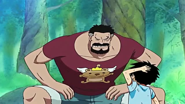 航海王:卡普和小时候的路飞