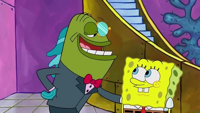 《海绵宝宝》海绵宝宝的好点子是去看海超人电影!成功人士会同意吗?