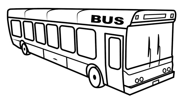 亲子简笔画:城市大巴