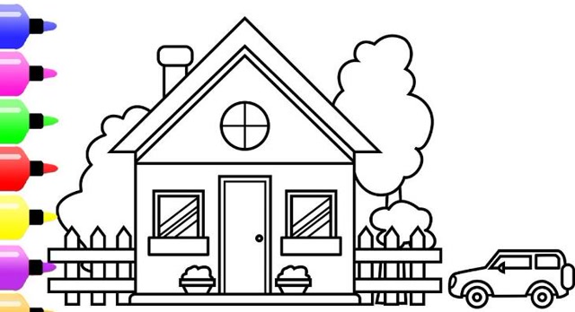 我是小画家:画漂亮小房子